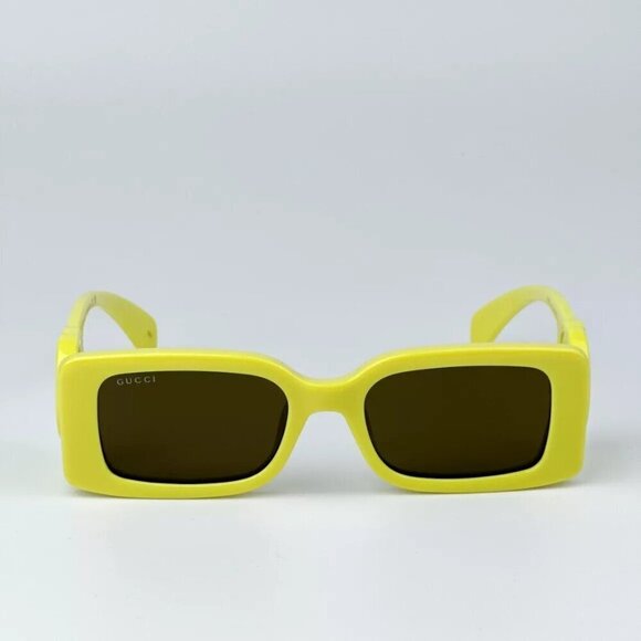 NWT Gucci GG1325S-007 Yellow Rectangle 54mm Sunglasses main image 5